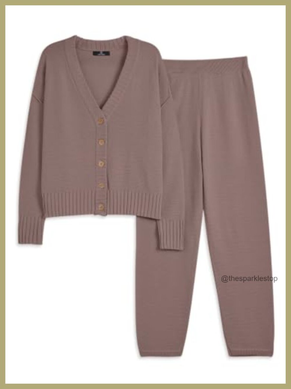 Women 2 Piece Cardigan Lounge Set Cotton Blend Relaxed Fit Size M